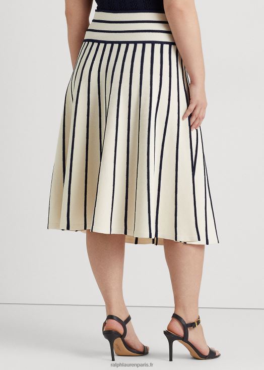 jupe mi-longue en maille rayée 46T60T4700 femmes Ralph Lauren