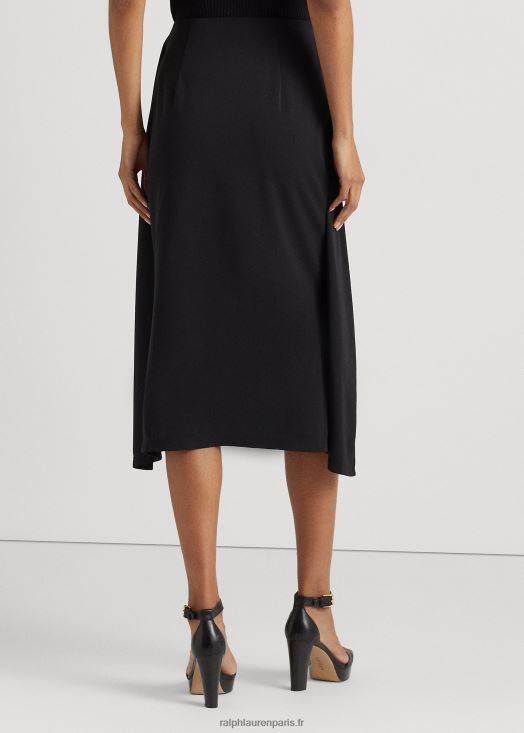 jupe mi-longue nouée sur le devant en jersey stretch 46T60T4364 femmes Ralph Lauren noir