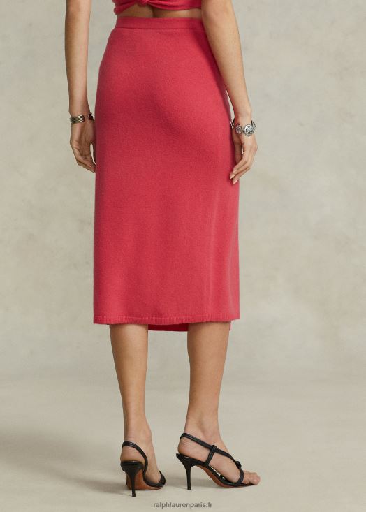 jupe pull en cachemire 46T60T2946 femmes Ralph Lauren coucher de soleil rouge
