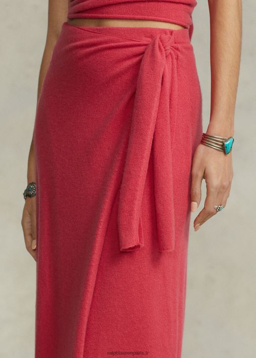jupe pull en cachemire 46T60T2946 femmes Ralph Lauren coucher de soleil rouge