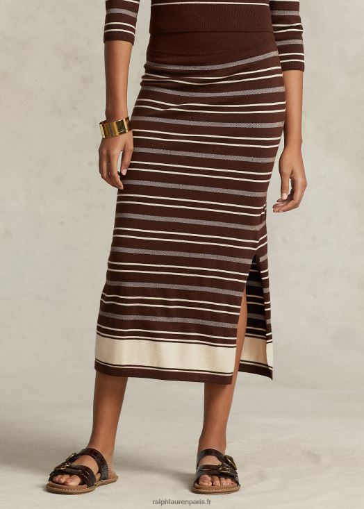 jupe pull en laine à rayures multiples 46T60T3219 femmes Ralph Lauren
