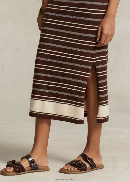 jupe pull en laine à rayures multiples 46T60T3219 femmes Ralph Lauren