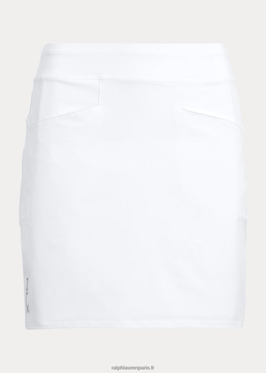 jupe-short plissée dans le dos 46T60T9393 femmes Ralph Lauren en céramique blanche