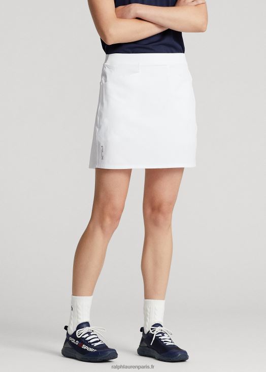 jupe-short plissée dans le dos 46T60T9393 femmes Ralph Lauren en céramique blanche