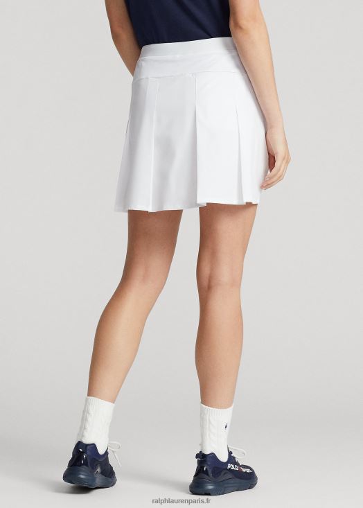 jupe-short plissée dans le dos 46T60T9393 femmes Ralph Lauren en céramique blanche