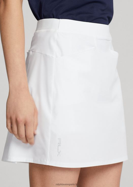 jupe-short plissée dans le dos 46T60T9393 femmes Ralph Lauren en céramique blanche