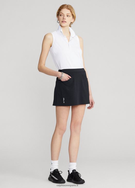 jupe-short plissée quadri-stretch 46T60T3756 femmes Ralph Lauren noir