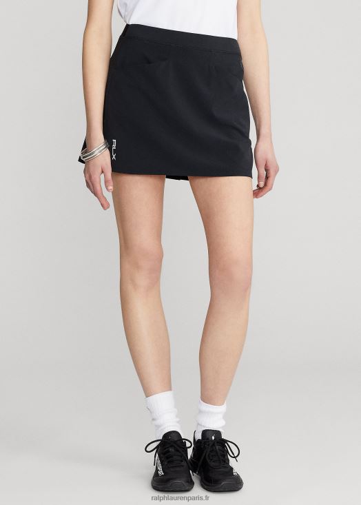 jupe-short plissée quadri-stretch 46T60T3756 femmes Ralph Lauren noir
