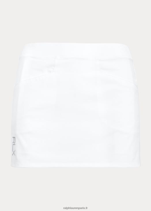 jupe-short plissée quadri-stretch 46T60T3757 femmes Ralph Lauren en céramique blanche