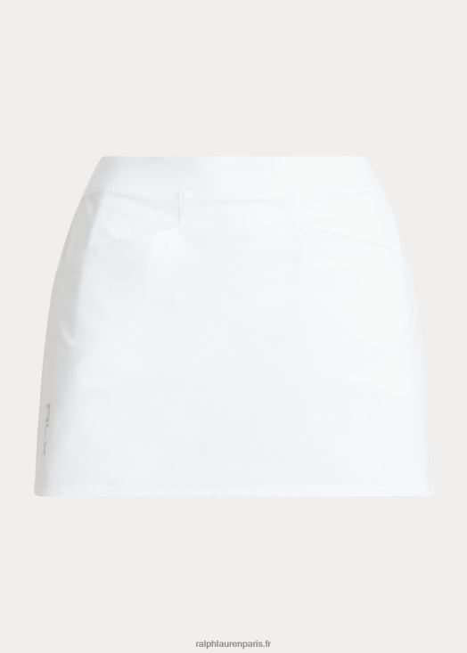 jupe-short plissée quadri-stretch 46T60T3771 femmes Ralph Lauren en céramique blanche