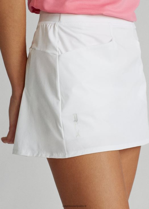 jupe-short plissée quadri-stretch 46T60T3771 femmes Ralph Lauren en céramique blanche