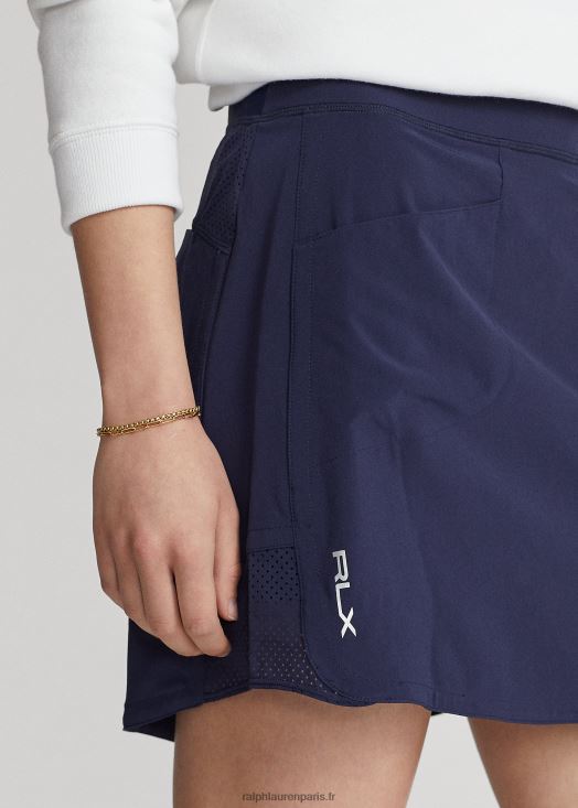 jupe-short stretch perforée 46T60T3694 femmes Ralph Lauren marine raffinée