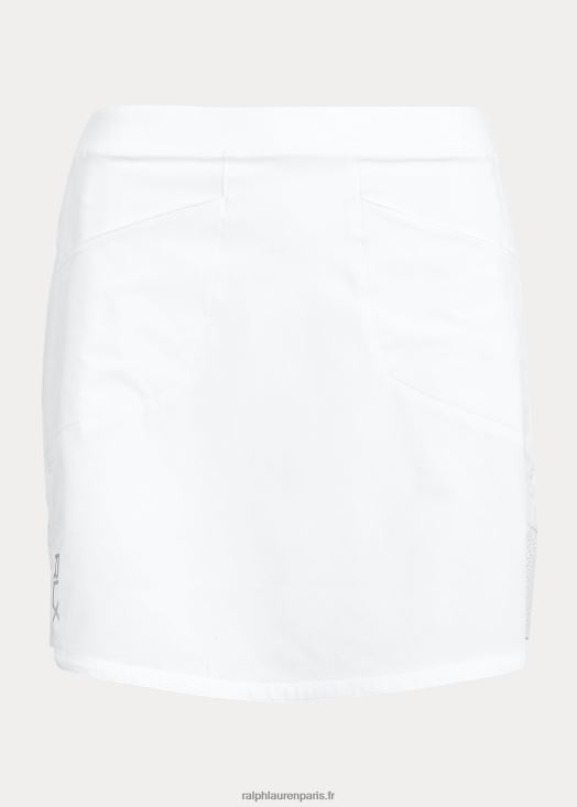 jupe-short stretch perforée 46T60T3695 femmes Ralph Lauren en céramique blanche