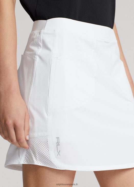 jupe-short stretch perforée 46T60T3695 femmes Ralph Lauren en céramique blanche