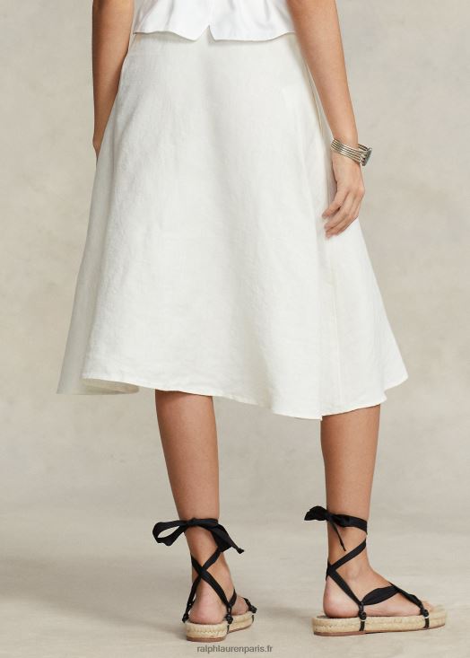 jupe trapèze en lin 46T60T2931 femmes Ralph Lauren névis