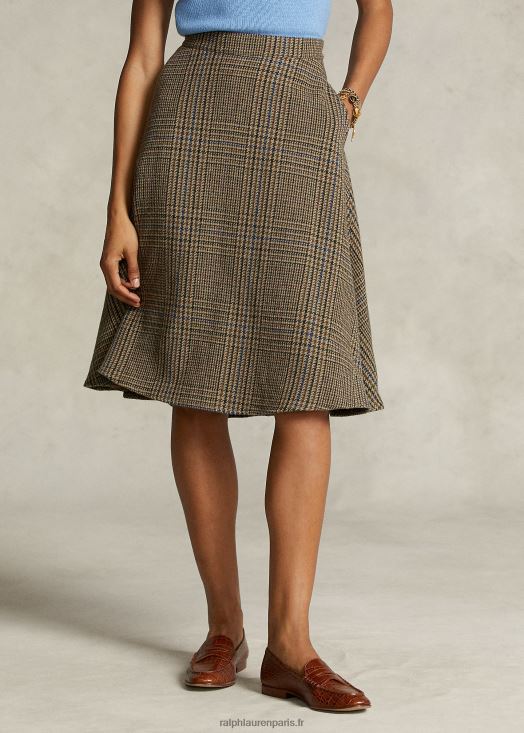 la jupe en tweed de la collection spelman 46T60T3321 femmes Ralph Lauren brun multi