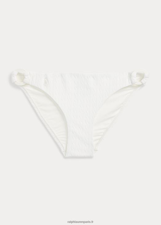 bas de bikini à motif torsadé 46T60T3232 femmes Ralph Lauren blanc chaud