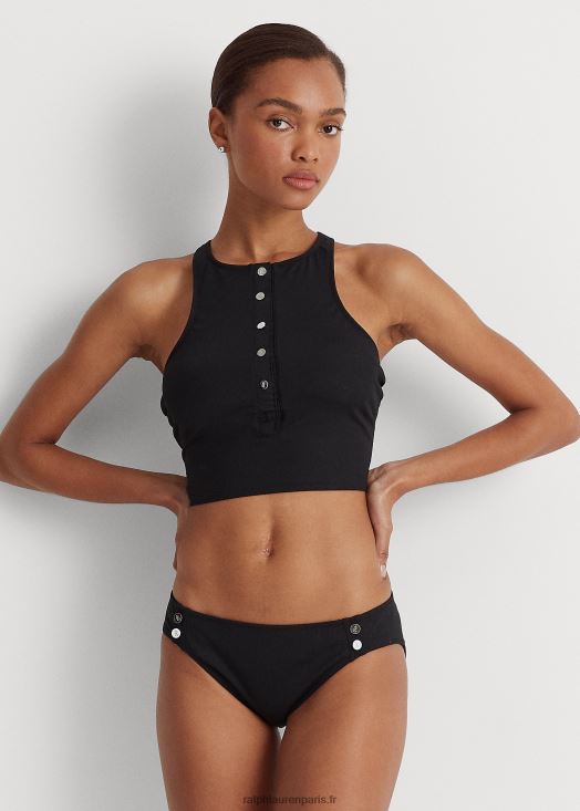 bas de bikini taille basse nervuré 46T60T4194 femmes Ralph Lauren noir - Cliquez sur l'image pour la fermer