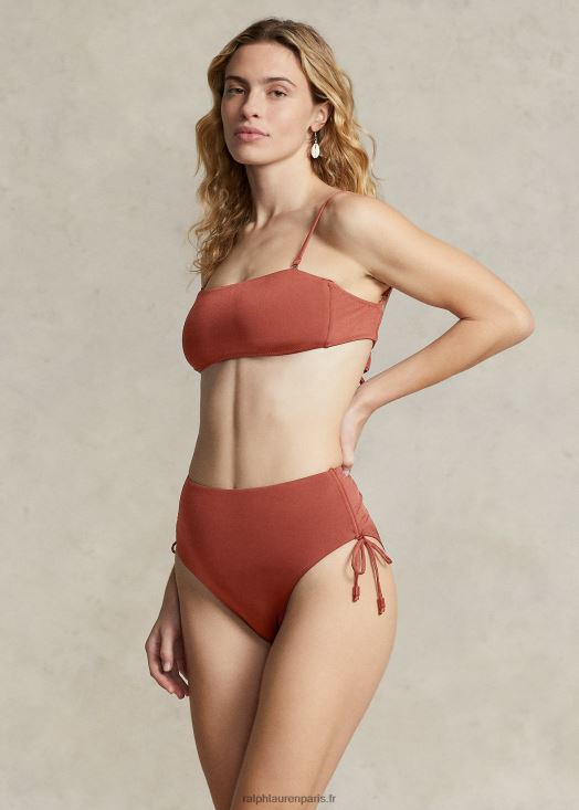 bas mi-kini à nouer sur le côté 46T60T3141 femmes Ralph Lauren terre de sienne