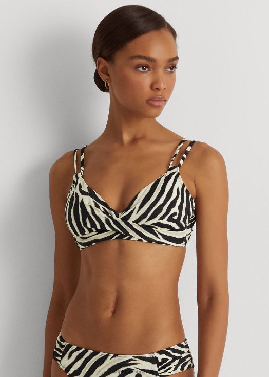 haut de bikini à double bretelle 46T60T9592 femmes Ralph Lauren zèbre - Cliquez sur l'image pour la fermer
