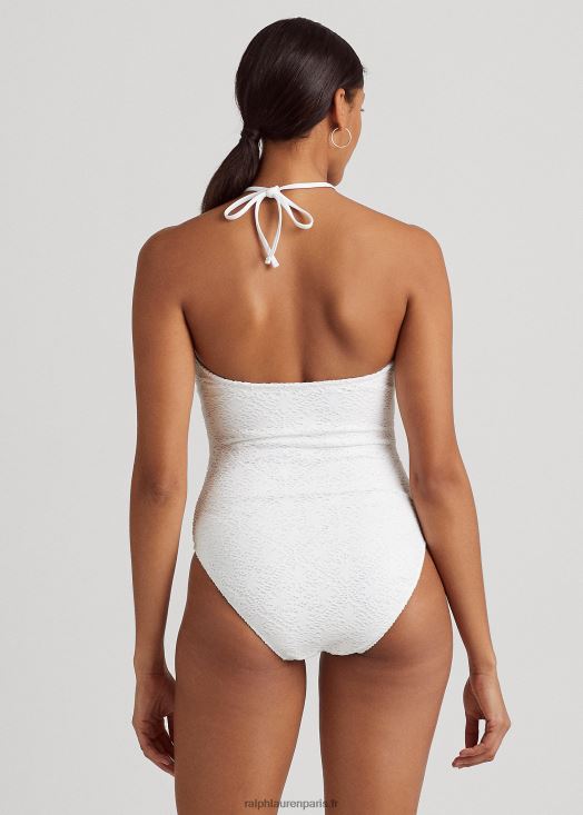 le une-pièce bandeau à anneau en crochet 46T60T9453 femmes Ralph Lauren blanc