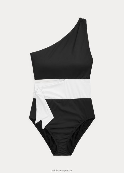 le une-pièce bicolore à découpes 46T60T4193 femmes Ralph Lauren noir blanc