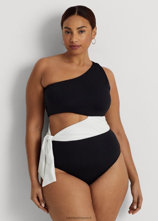 le une-pièce bicolore à découpes 46T60T4587 femmes Ralph Lauren noir