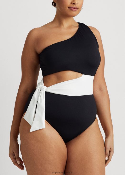 le une-pièce bicolore à découpes 46T60T4587 femmes Ralph Lauren noir
