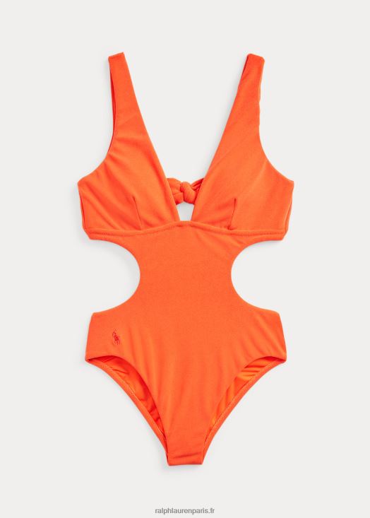 le une-pièce à découpes 46T60T3294 femmes Ralph Lauren coquelicot