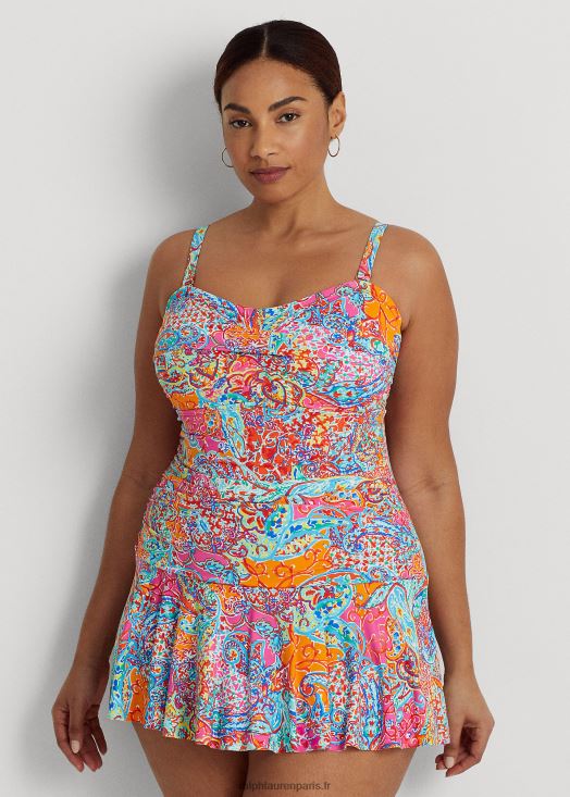 le une-pièce jupe bandeau torsadé imprimé 46T60T4582 femmes Ralph Lauren multi
