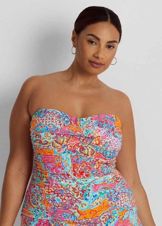 le une-pièce jupe bandeau torsadé imprimé 46T60T4582 femmes Ralph Lauren multi