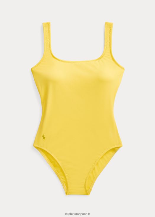 maillot de bain une pièce à dos échancré 46T60T3305 femmes Ralph Lauren jaune