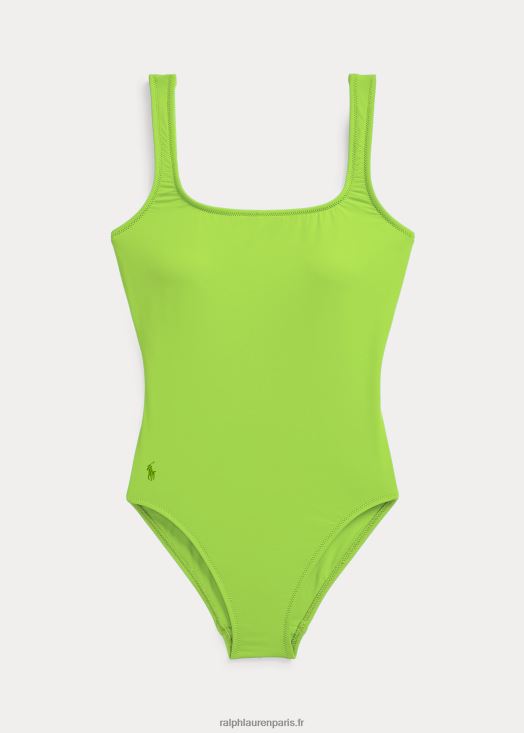 maillot de bain une pièce à dos échancré 46T60T3306 femmes Ralph Lauren vert printanier