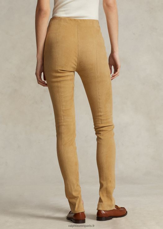 legging en daim d'agneau 46T60T3120 femmes Ralph Lauren sable