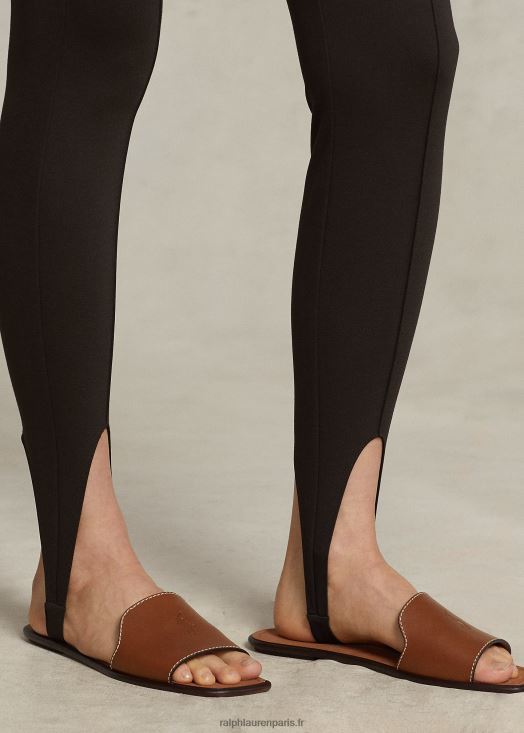 legging stretch à zip latéral 46T60T3216 femmes Ralph Lauren marron antique