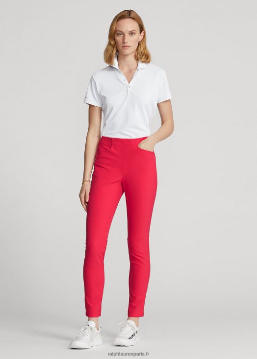 pantalon de sport extensible 46T60T3686 femmes Ralph Lauren rouge rustique