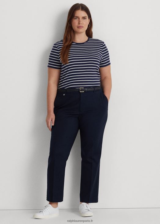 pantalon en coton stretch double face 46T60T4634 femmes Ralph Lauren marine - Cliquez sur l'image pour la fermer