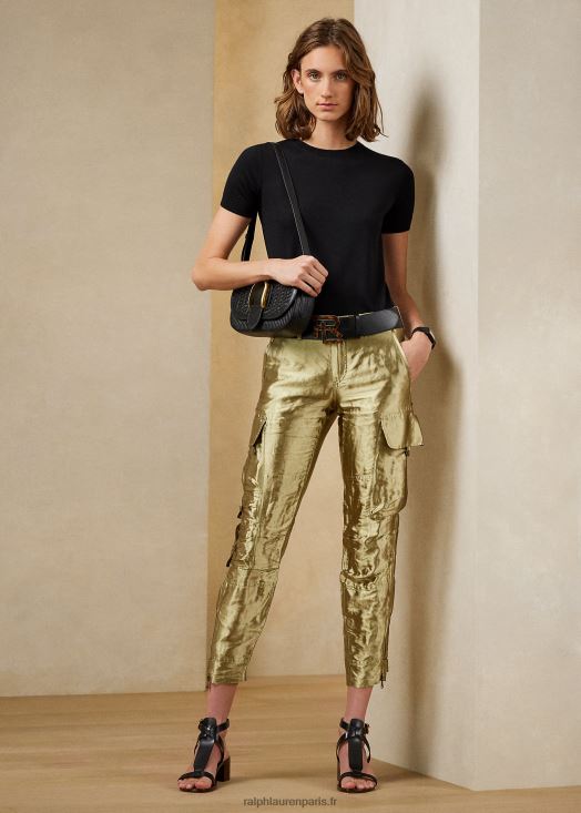 pantalon en organza métallisé mitchell 46T60T3598 femmes Ralph Lauren platine