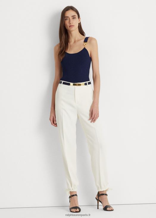 pantalon fuselé en cady stretch 46T60T4849 femmes Ralph Lauren crème naturelle