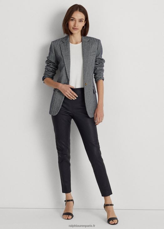 pantalon skinny en cuir stretch à la cheville 46T60T4897 femmes Ralph Lauren marine