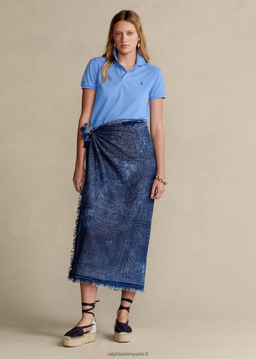 le polo de la terre 46T60T3324 femmes Ralph Lauren bleu de l'île du port