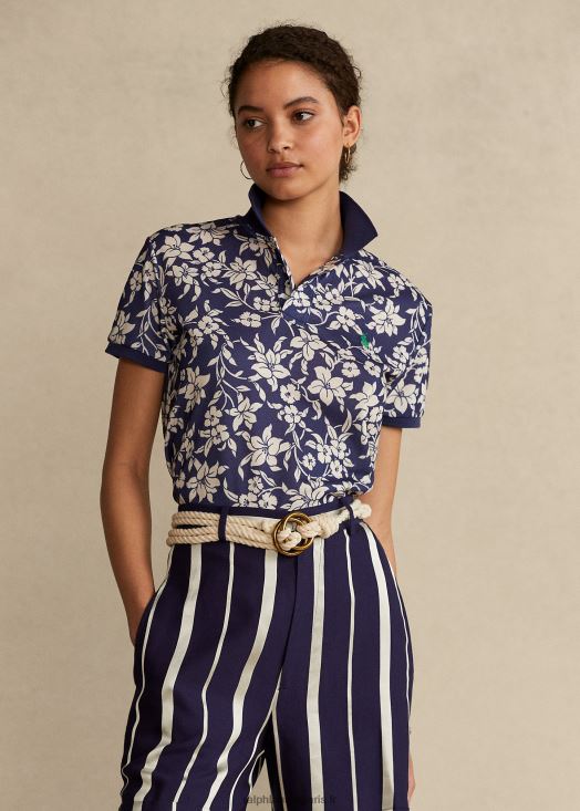 le polo de la terre 46T60T3351 femmes Ralph Lauren fleuri marine/crème