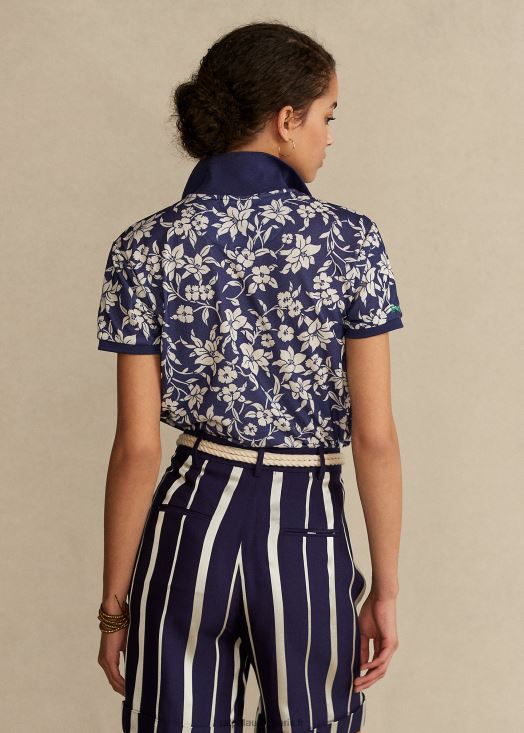 le polo de la terre 46T60T3351 femmes Ralph Lauren fleuri marine/crème