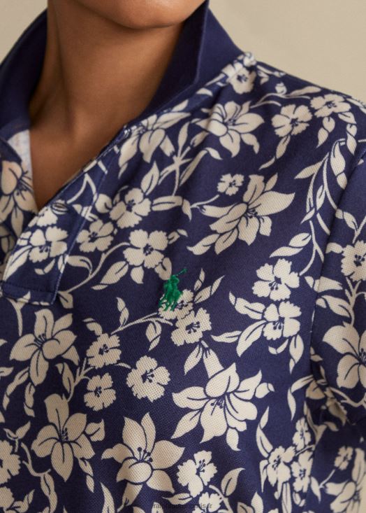 le polo de la terre 46T60T3351 femmes Ralph Lauren fleuri marine/crème
