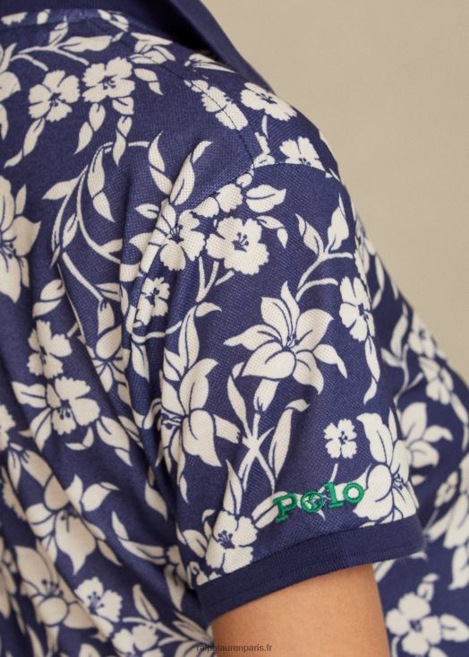 le polo de la terre 46T60T3351 femmes Ralph Lauren fleuri marine/crème