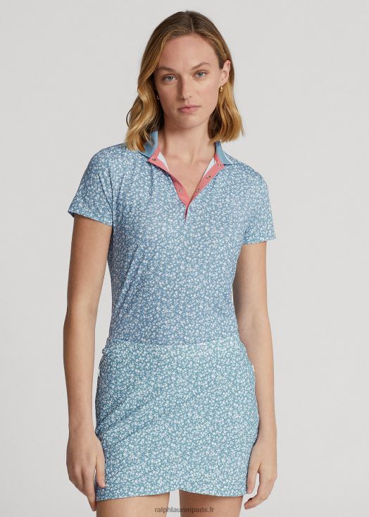 polo coupe ajustée en jersey fleuri 46T60T3746 femmes Ralph Lauren champ floral