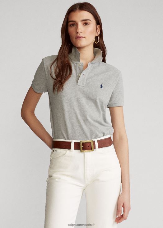 polo en maille coupe classique 46T60T9239 femmes Ralph Lauren andover bruyère - Cliquez sur l'image pour la fermer