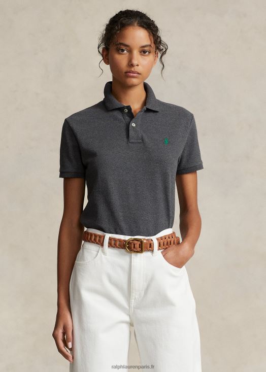 polo en maille coupe classique 46T60T9240 femmes Ralph Lauren bruyère barclay - Cliquez sur l'image pour la fermer