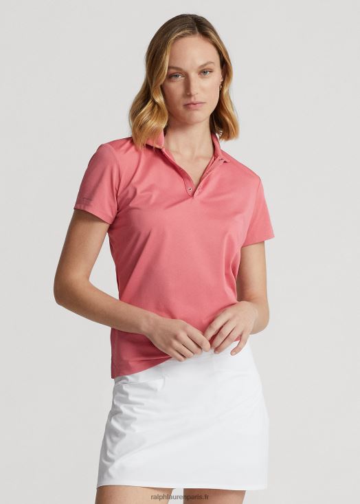 polo en piqué 46T60T3707 femmes Ralph Lauren rose du désert