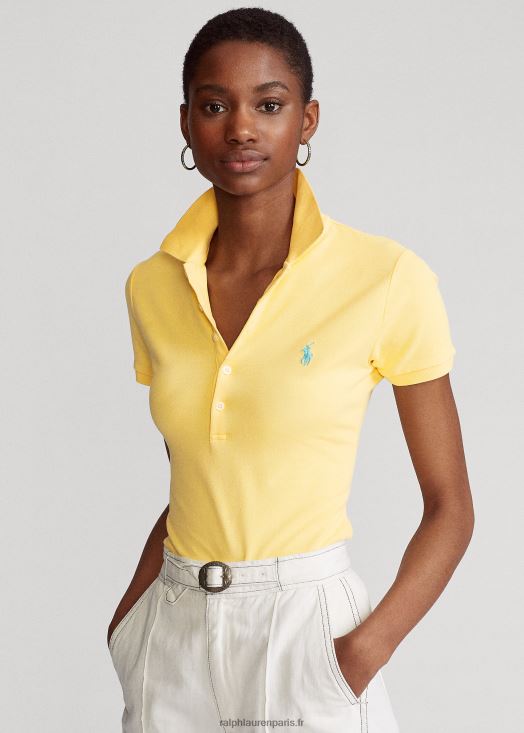 polo stretch coupe slim 46T60T3252 femmes Ralph Lauren maïs jaune - Cliquez sur l'image pour la fermer
